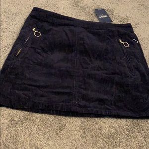 Navy blue textured skirt